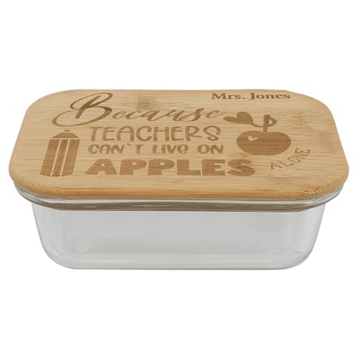 12 oz.Glass Container with Bamboo Lid